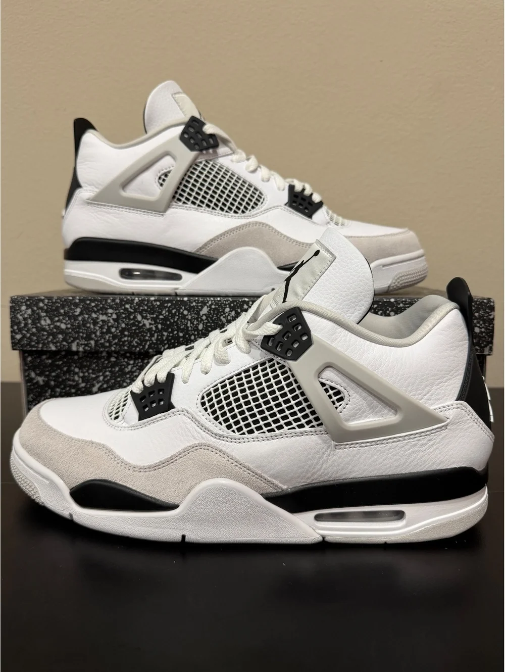Size 13 - Air Jordan 4 Retro “Military Black” *WORN ONCE*